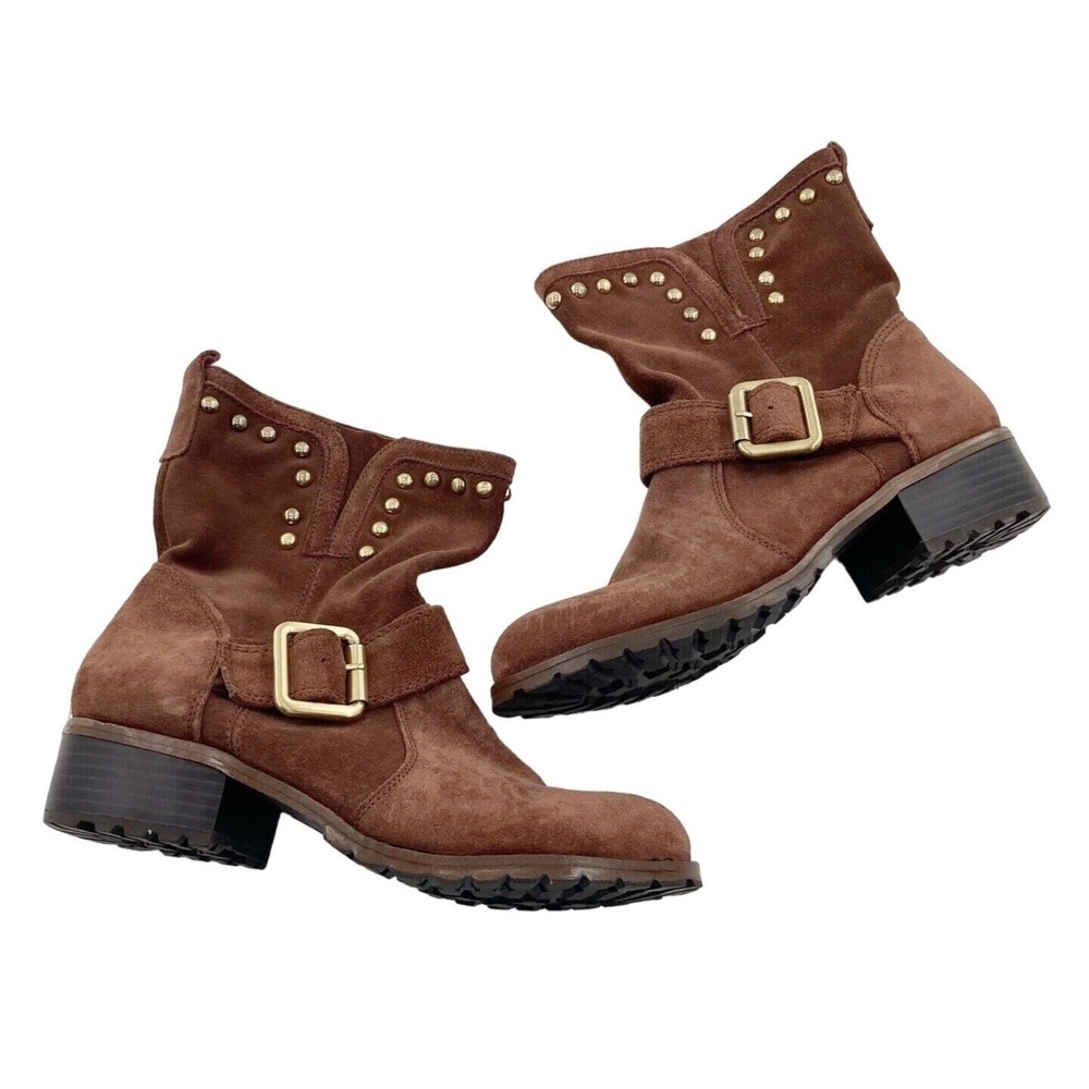 INC‎ International Concepts Women's Boots size 6.5 M Henry studded Suede Brown